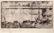 Camille Pissarro The railway bridge at Pontoise painting